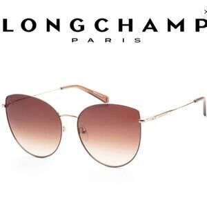 NWT LONGCHAMP Rose Gold 60mm LO158S